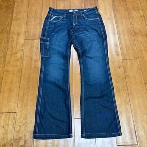 Ariat Rebar Mid Rise DuraStretch Riveter Boot Cut Jean Size 29S Dark Utility